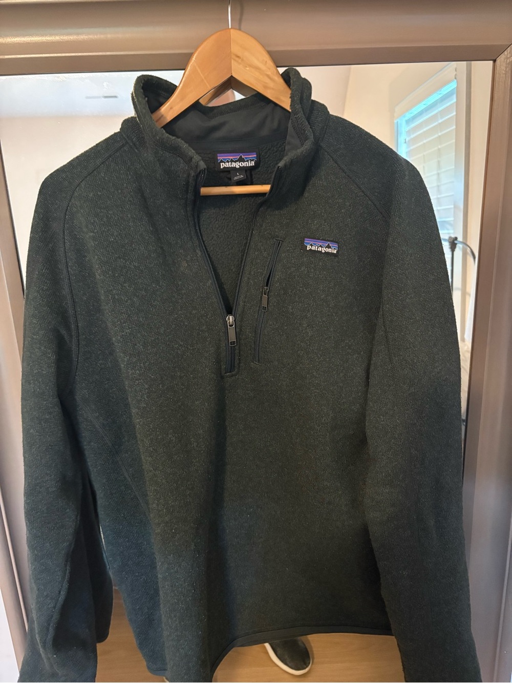 Patagonia Forest Green Half-Zip Fleece Pullover Large